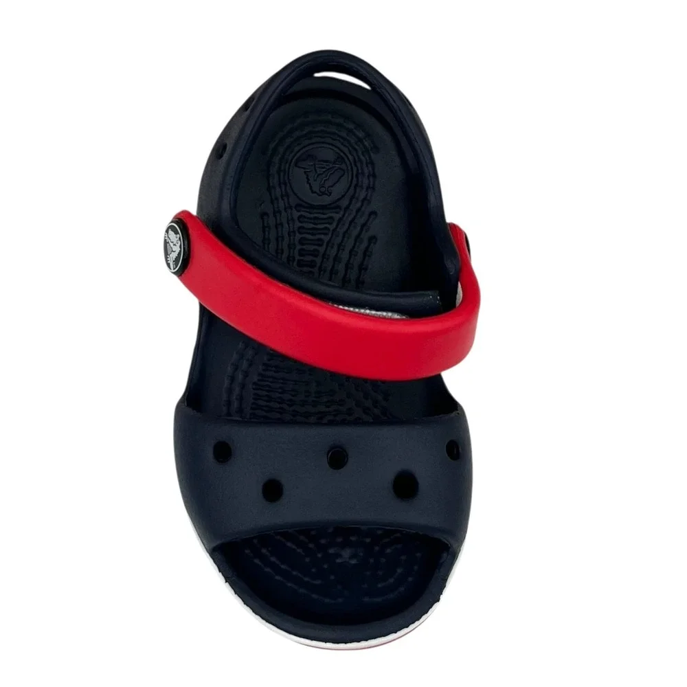 Crocs Crocband Baby Boys Girls Adjustable Sandal Size 4 Navy Red Water Friendly